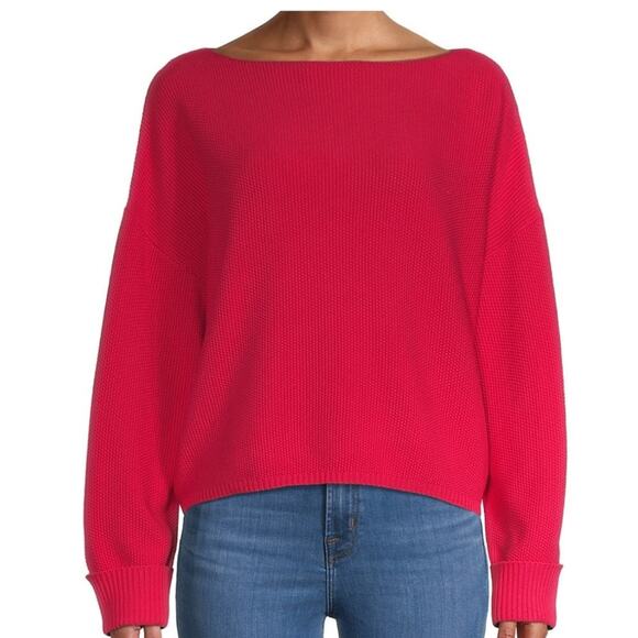 French Connection Red oversized round neck sweater size small - Picture 1 of 5